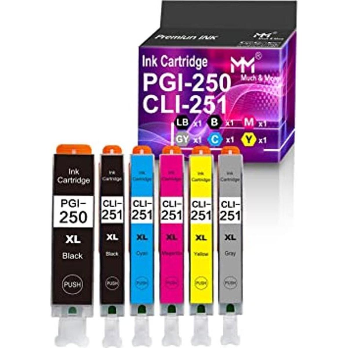 MuchMore Cartucho de tinta compatible con PGI 250XL CLI