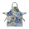 Moslion Delantal floral de 31 x 27 pulgadas flores de_1