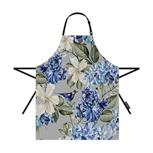 Moslion Delantal floral de 31 x 27 pulgadas flores de_1