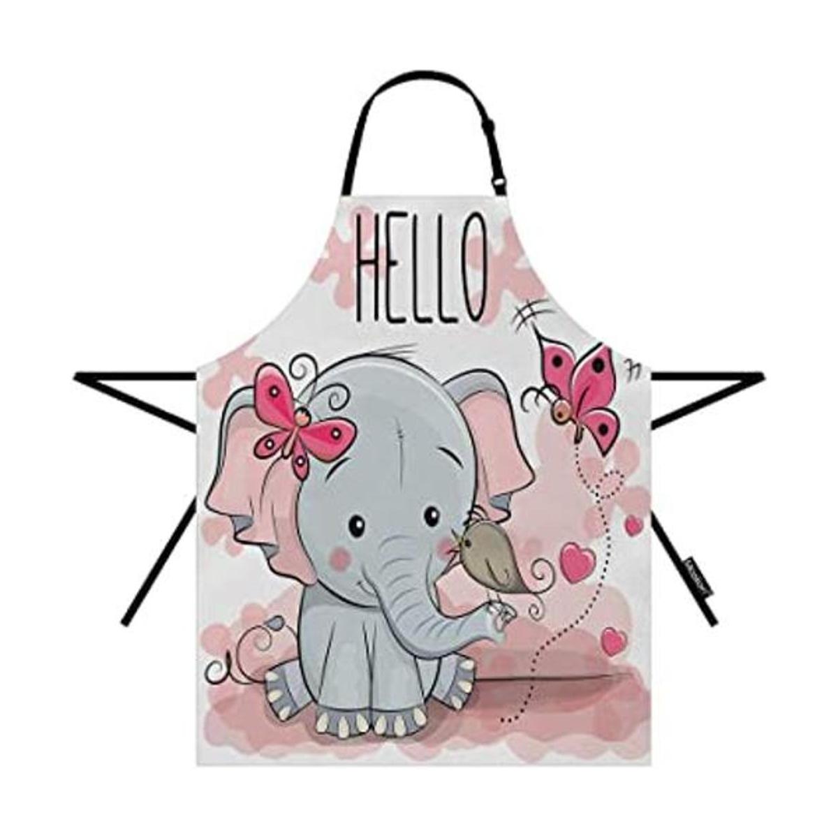 Moslion Delantal de elefante de 31 x 27 pulgadas con