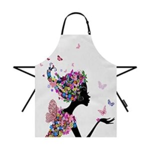 Moslion Delantal floral de 31 x 27 pulgadas Art Nature_1