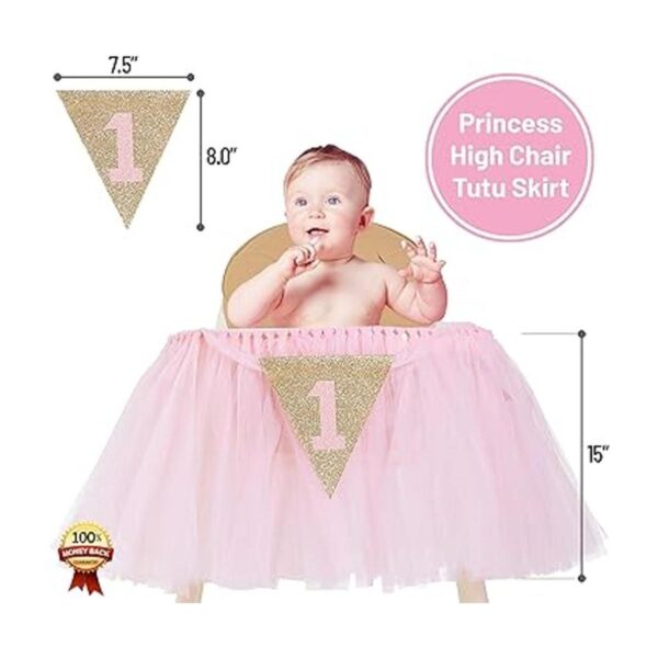Decoración de primer cumpleaños para niña silla alta_2