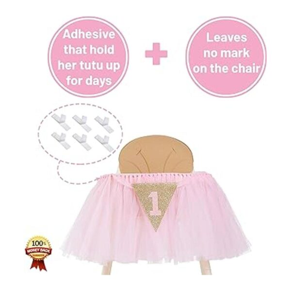Decoración de primer cumpleaños para niña silla alta_3