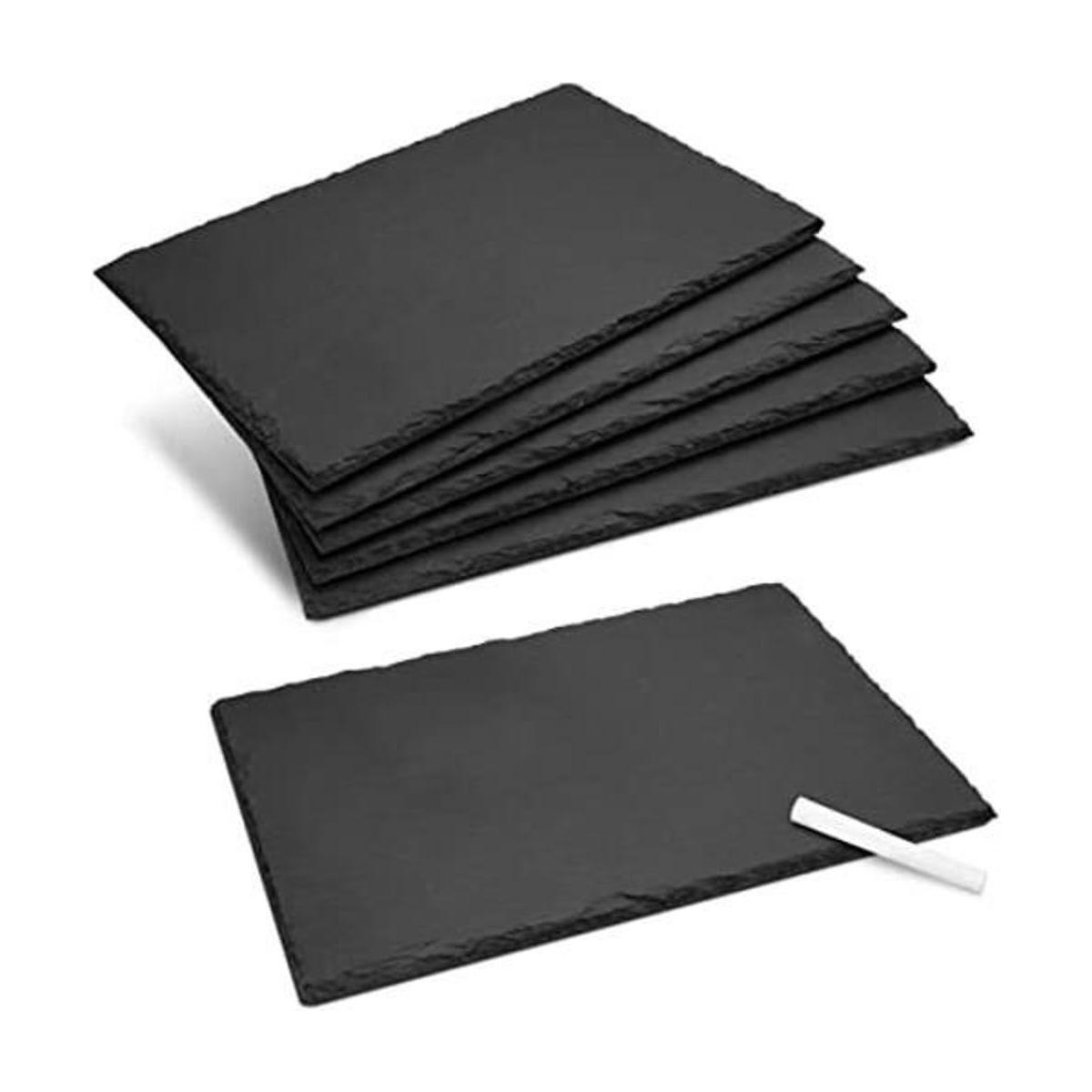 Navaris Platos de pizarra natural Juego de 6 bandejas
