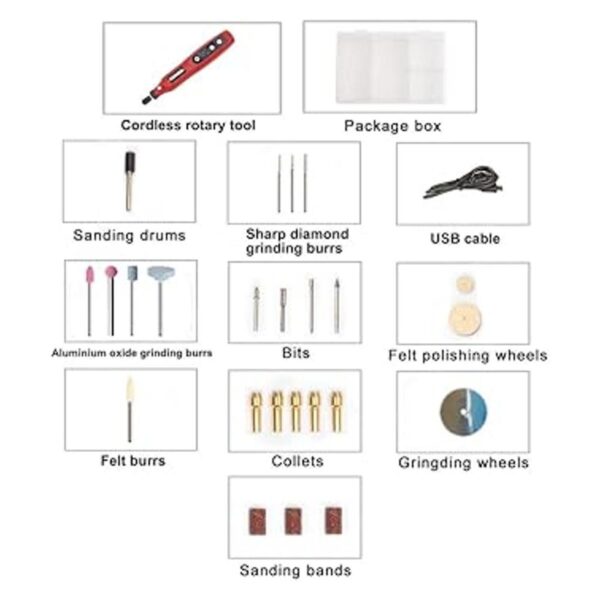 CHOKMAX Kit de herramientas giratorias inalámbricas mini_6