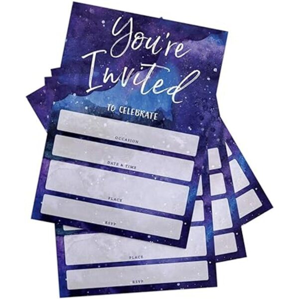 Invitaciones de fiesta galaxia juego de 25 tarjetas y_3