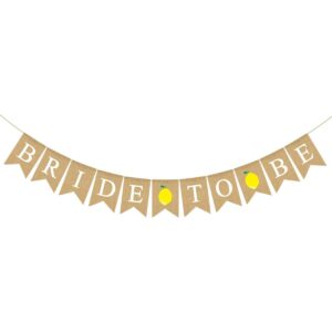 Rainlemon Bride to Be Banner de yute de arpillera limón_1