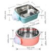 Hamiledyi Cuenco para perro de acero inoxidable extraíble_5