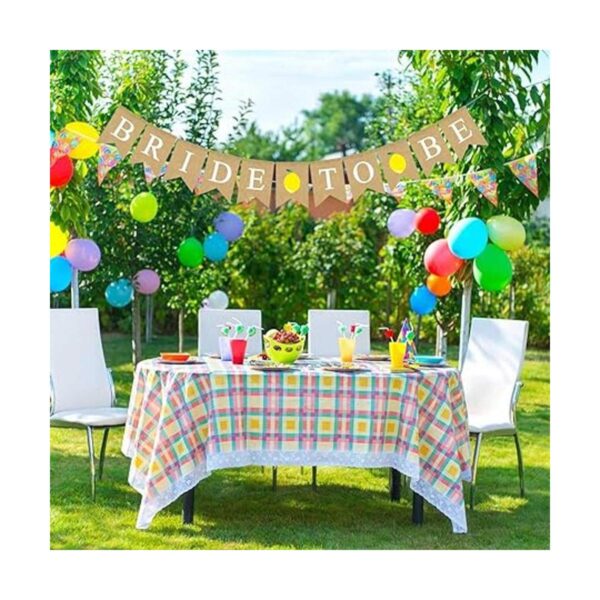 Rainlemon Bride to Be Banner de yute de arpillera limón_3