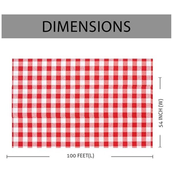 Red Gingham Mantel a cuadros Mantel de plástico duradero