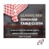 Red Gingham Mantel a cuadros Mantel de plástico duradero