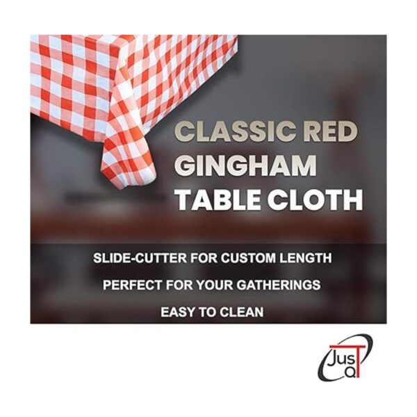 Red Gingham Mantel a cuadros Mantel de plástico duradero