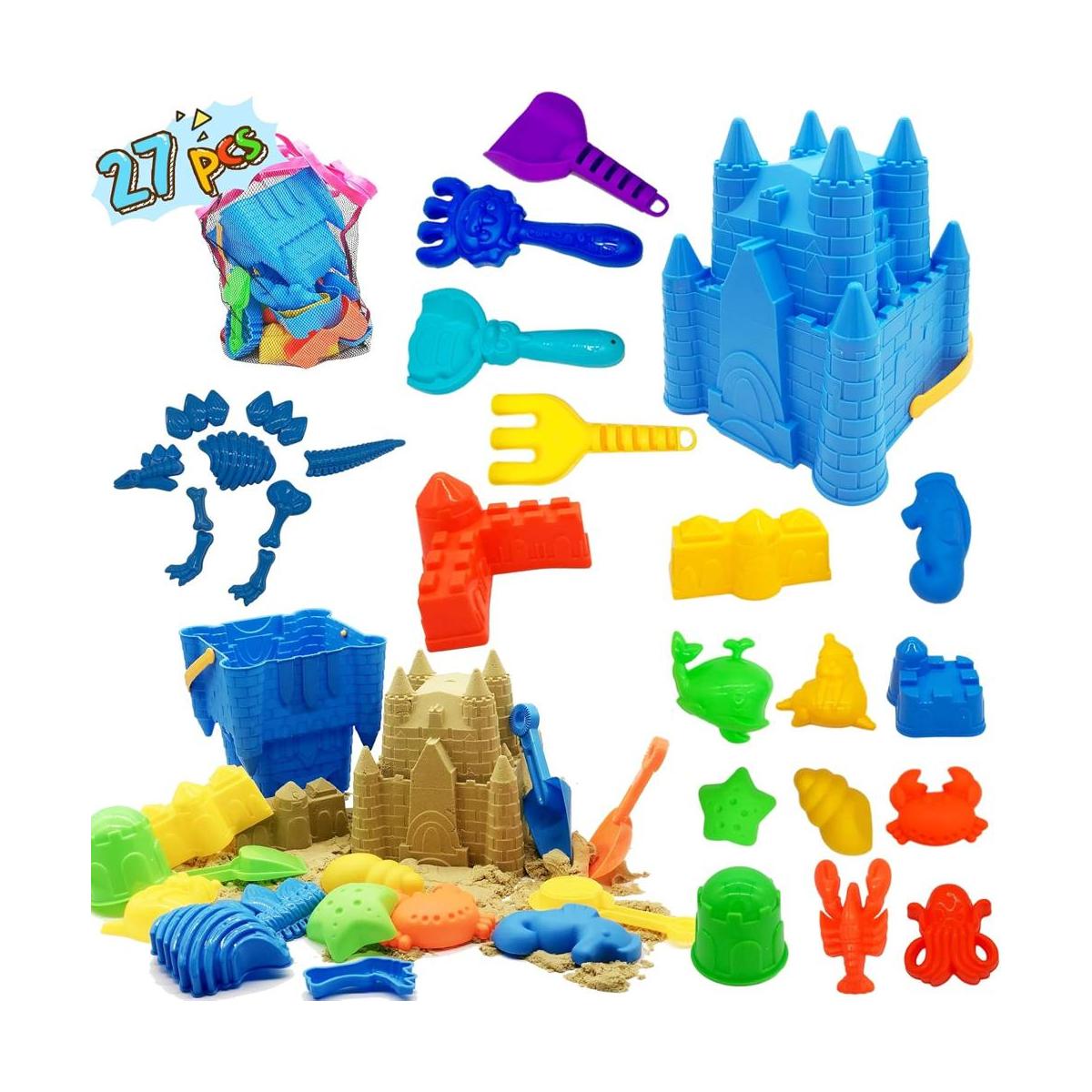 Juego de juguetes de arena para niños 27 piezas de