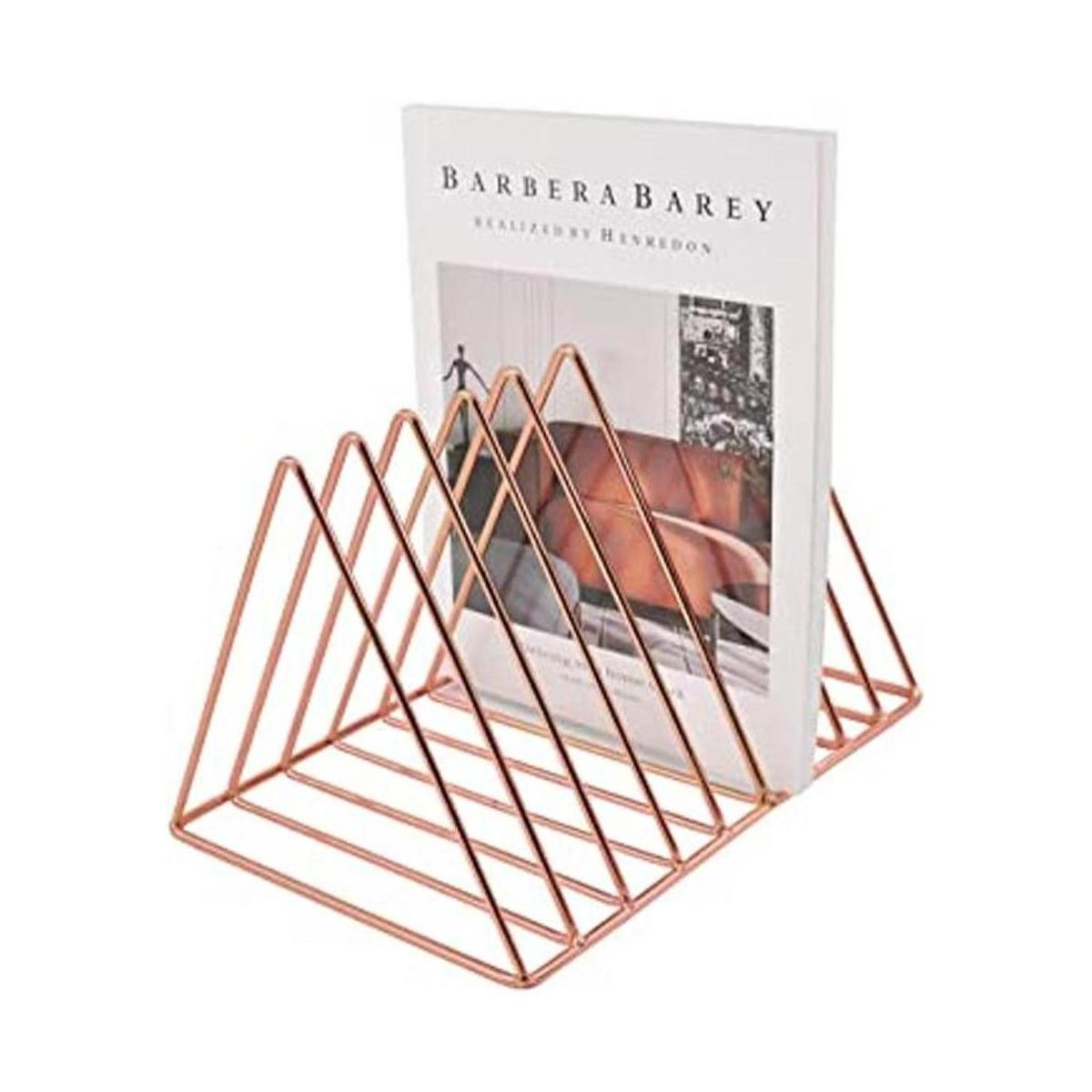 ESAEPRES Soporte para revistas de oro rosa organizador