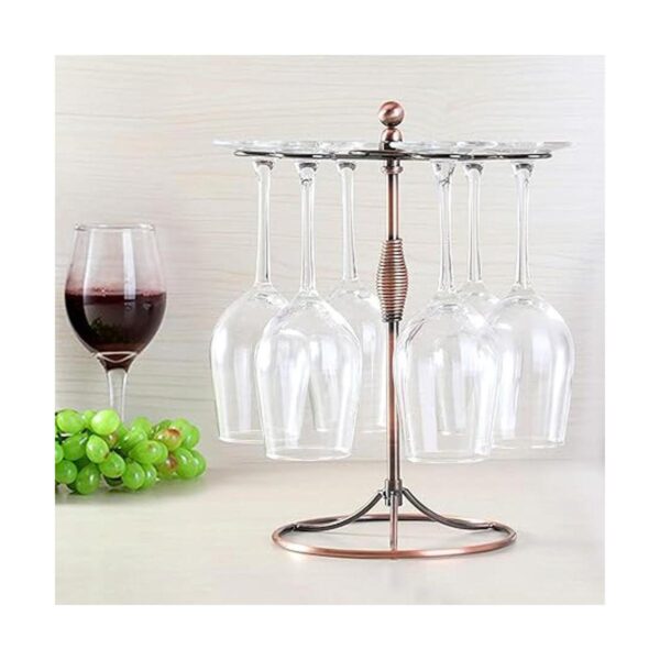 GeLive Soporte para copas de vino de bronce con 6_3