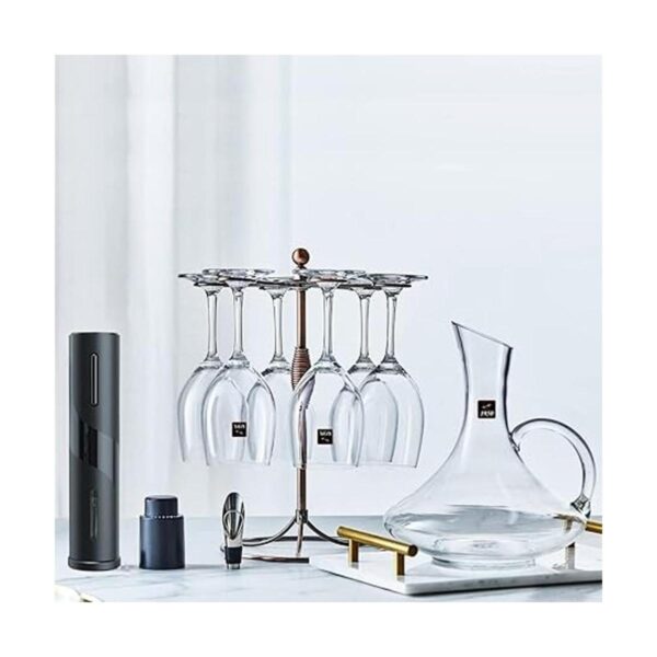 GeLive Soporte para copas de vino de bronce con 6_2