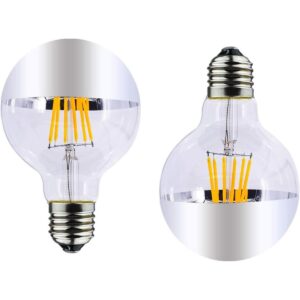 E26 8W semipreciente luz cromada G25G80 regulable