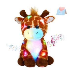 Glow Guards Juguete de peluche de jirafa con luz musical_1