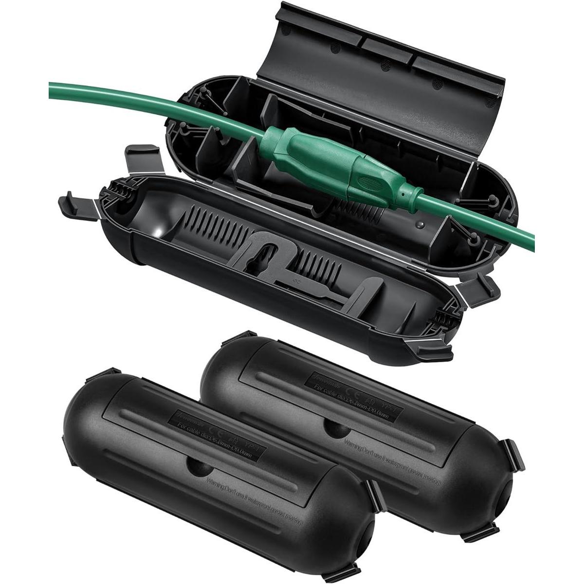 DEWENWILS Paquete de 3 fundas de seguridad para cable de