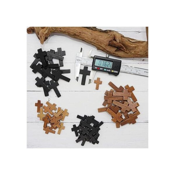 Colgantes de collar de cruz de madera para hacer joyas y