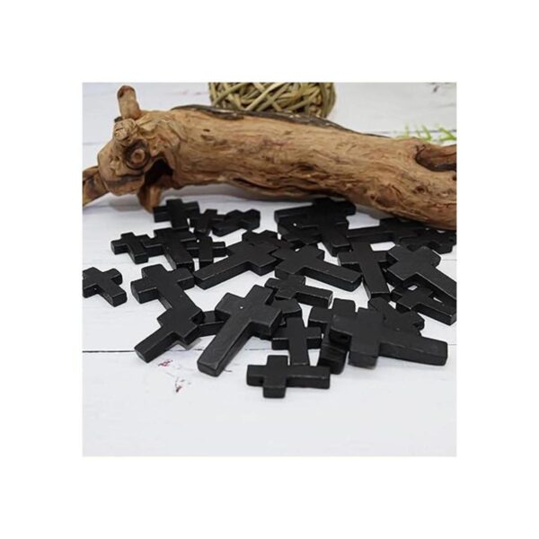 Colgantes de collar de cruz de madera para hacer joyas y
