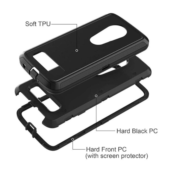Annymall Funda para Moto Z4 resistente con protector de_2