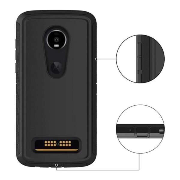 Annymall Funda para Moto Z4 resistente con protector de_4