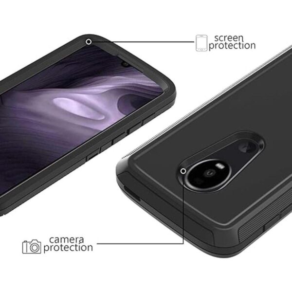Annymall Funda para Moto Z4 resistente con protector de_3