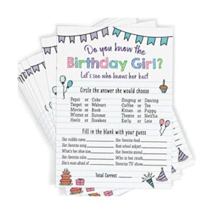 Juego de fiesta de cumpleaños para niñas quién sabe lo_1