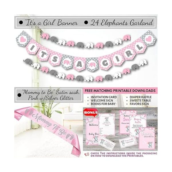 Juego de 587 piezas de decoraciones de baby shower de_2