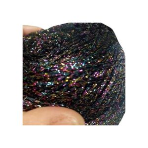 Clisil 3.53 oz DIY Negro Colorido Lurex Hilados Brillantes_1