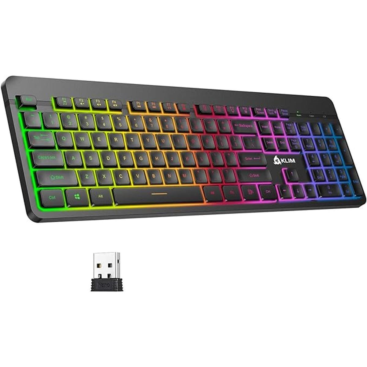 KLIM Light V2 Teclado inalámbrico recargable nuevo