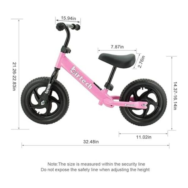 Bicicleta de equilibrio para niños pequeños 12 pulgadas_3