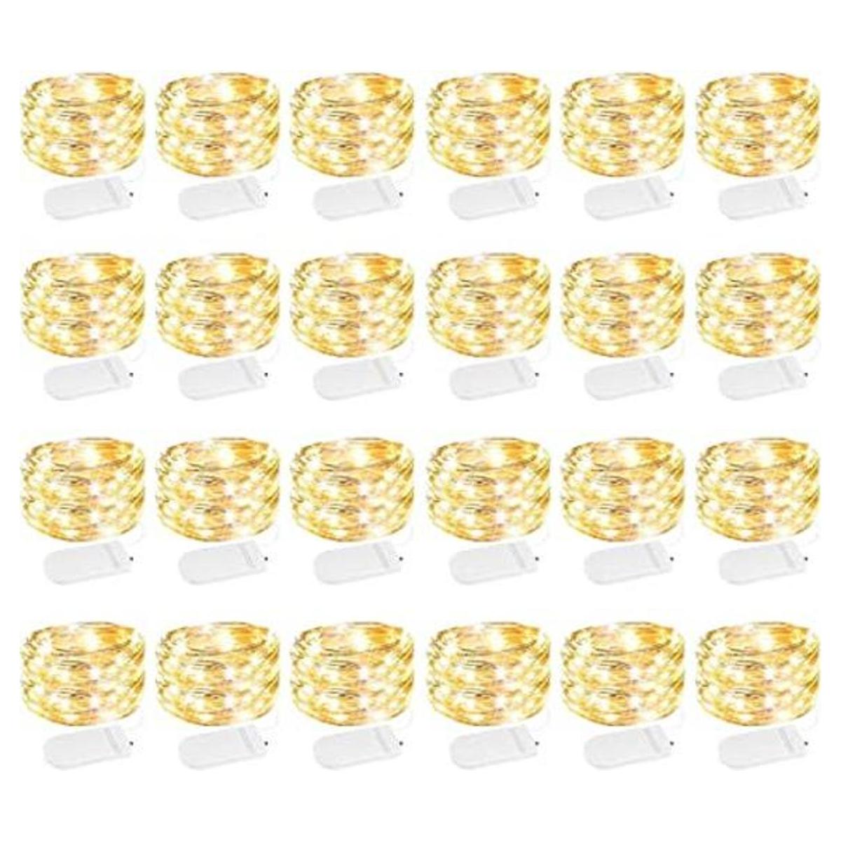 Brightown Paquete de 24 luces de hadas que funcionan con
