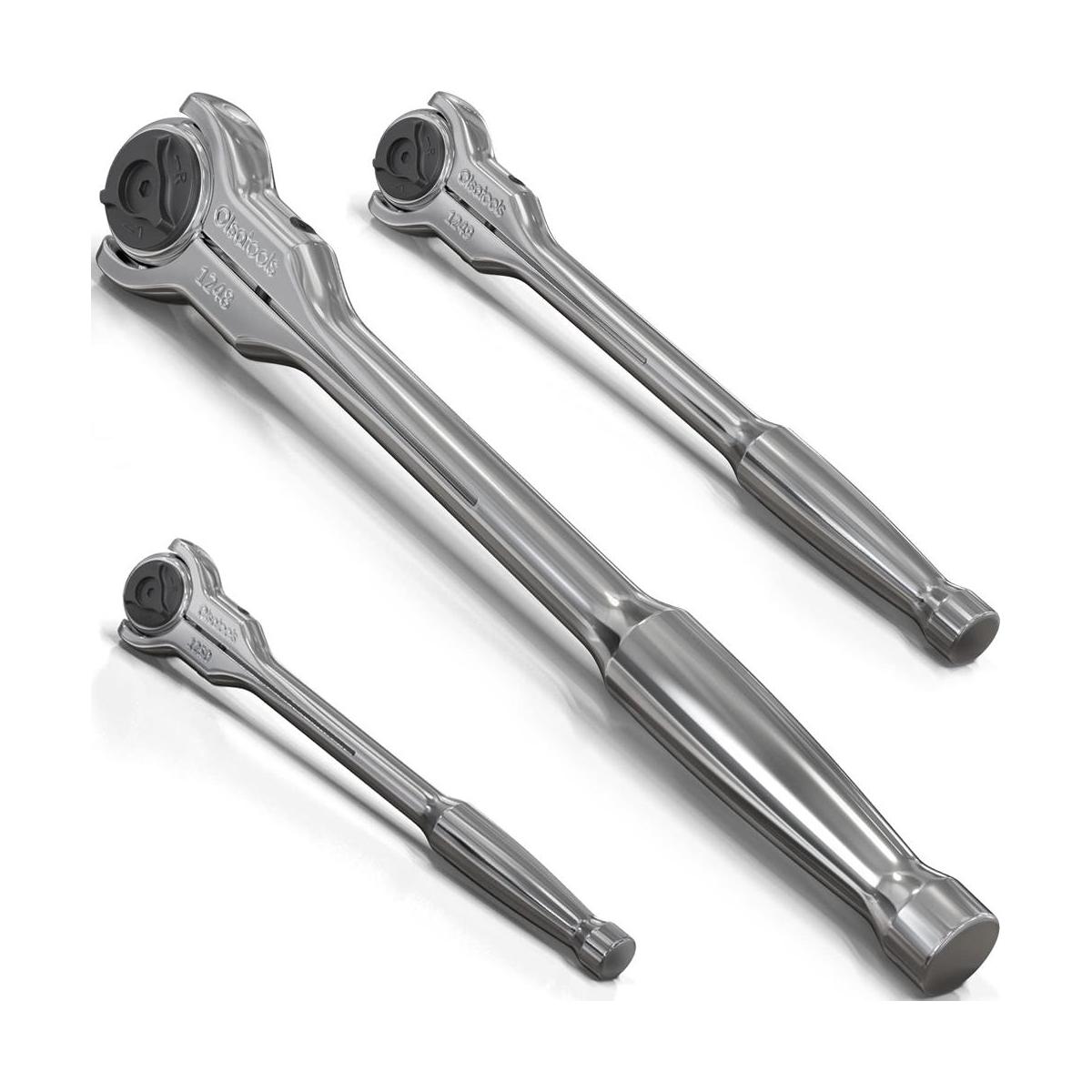 Olsa Tools Juego de trinquete de cabeza giratoria de 3