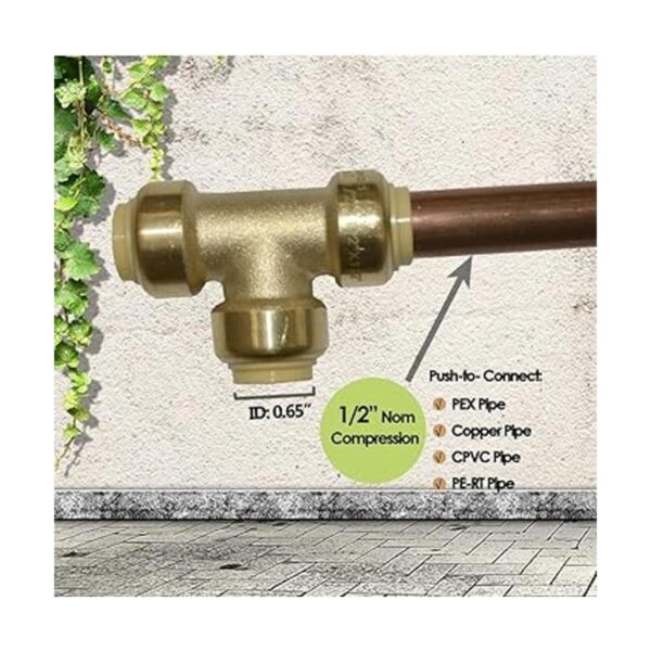 Pex Fittings Tee Push Fit Plumbing Tee 12 pulgadas_3