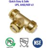 Pex Fittings Tee Push Fit Plumbing Tee 12 pulgadas_2