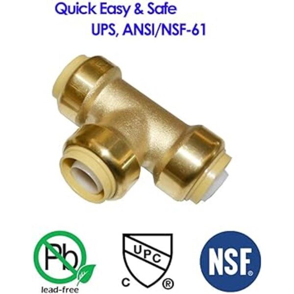 Pex Fittings Tee Push Fit Plumbing Tee 12 pulgadas_2