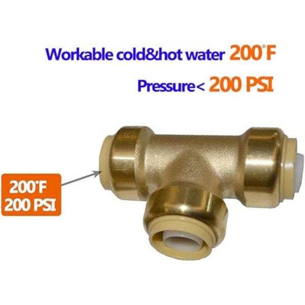 Pex Fittings Tee Push Fit Plumbing Tee 12 pulgadas_4