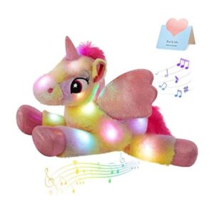 Glow Guards Almohada de peluche suave de unicornio con luz_1
