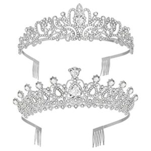 Paquete de 2 tiara corona de regalo para mujeres y niñas_1