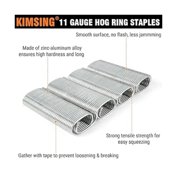 KIMSING Grapas de anillo de cerdo de aleación de zinc y_2
