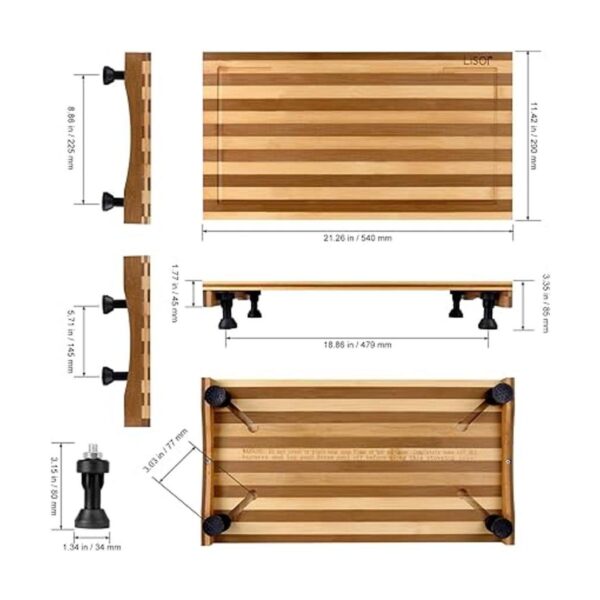 Cubierta de bambú para estufa y tabla de cortar de_6
