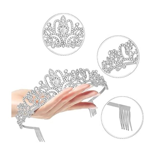 Paquete de 2 tiara corona de regalo para mujeres y niñas_2