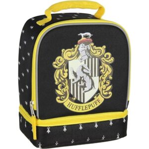 Harry Potter Hufflepuff Crest Bolsa de almuerzo con doble_1