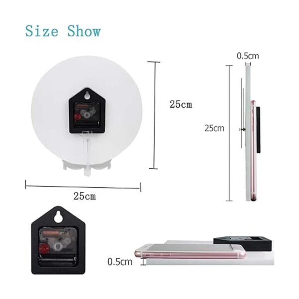 Pfrewn Lunar Star Cat Van Gogh Reloj de pared silencioso