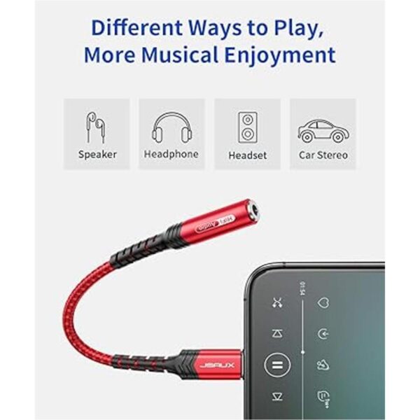JSAUX Adaptador de clavija hembra para audífonos de_2