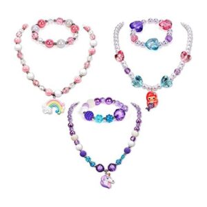 G.C Juego de 3 pulseras de collar de princesa para niña_1