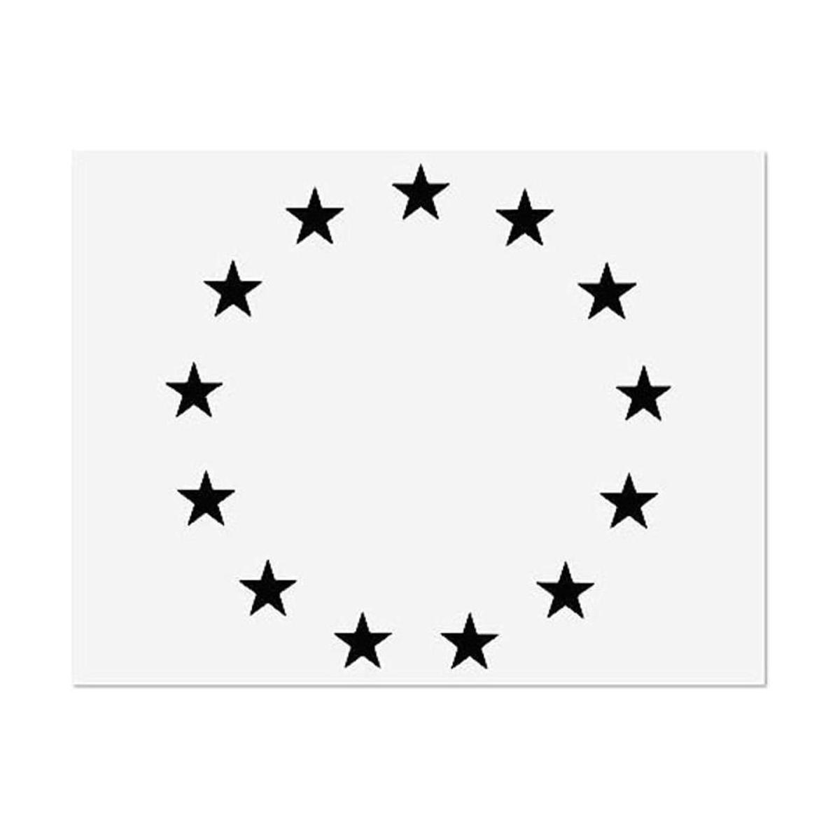 Betsy Ross Plantilla de plantilla de estrellas para