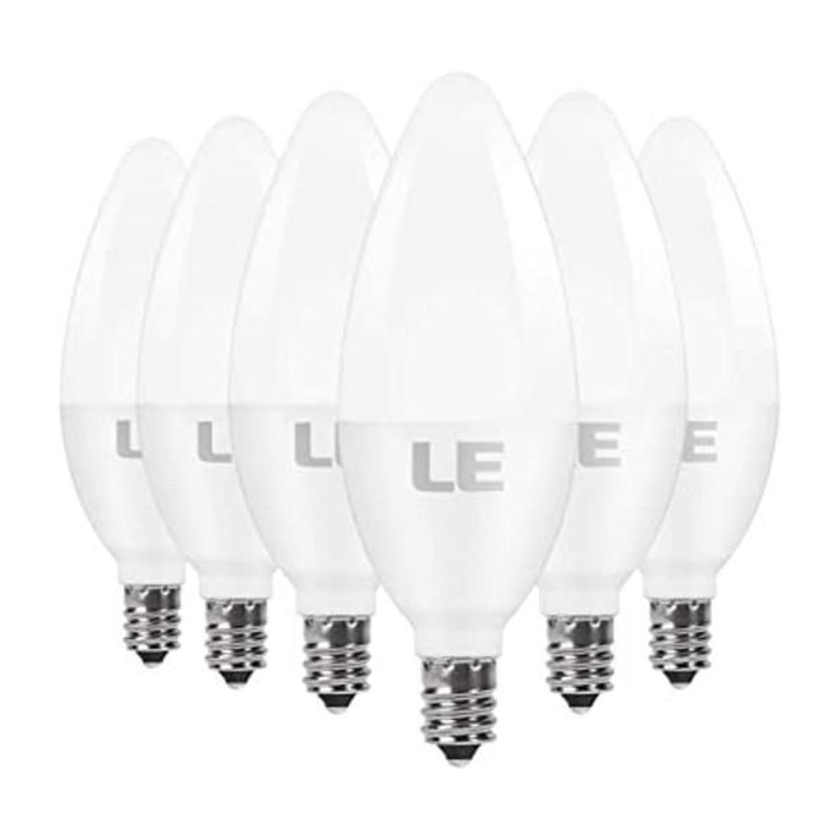 LE E12 LED Candelabra Light Bulbs 40W Equivalent Ceiling